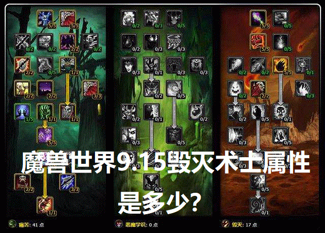 魔兽世界9.15毁灭术士属性是多少？