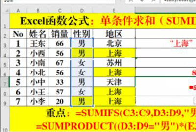 excel函数求和操作方法